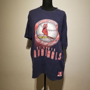 VINTAGE ST LOUIS CARDINALS T SHIRT SIZE LARGE NUTMEG 90S MADE IN USA